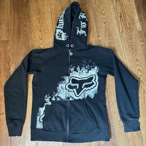 Fox Black and Gray Hoodie